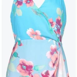 Adelyn Rae Floral Wrap Midi Dress Dresses