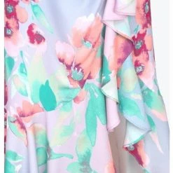 Adelyn Rae Floral Wrap Midi Dress Dresses