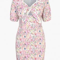 Adelyn Rae Karina Tie Front Mini Dress