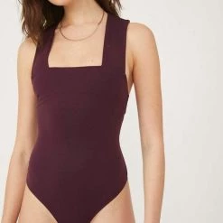 Free People She's So Sleek Bodysuitt Tops