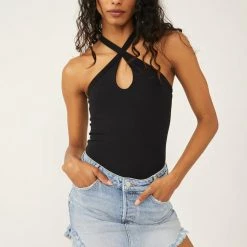 Free People Cross My Heart Duo Bodysuit Tops