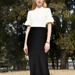 Greylin Collection Bottoms Greylin Athena Bias Cut Midi Skirt