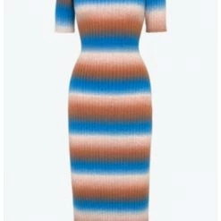 Greylin Collection Greylin Ronda Ombre Rib Knit Dress