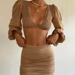 Bottoms Indah Cori Skirt - Palomino