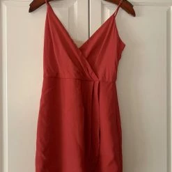 Lavender Brown Faux Wrap Silk Dress