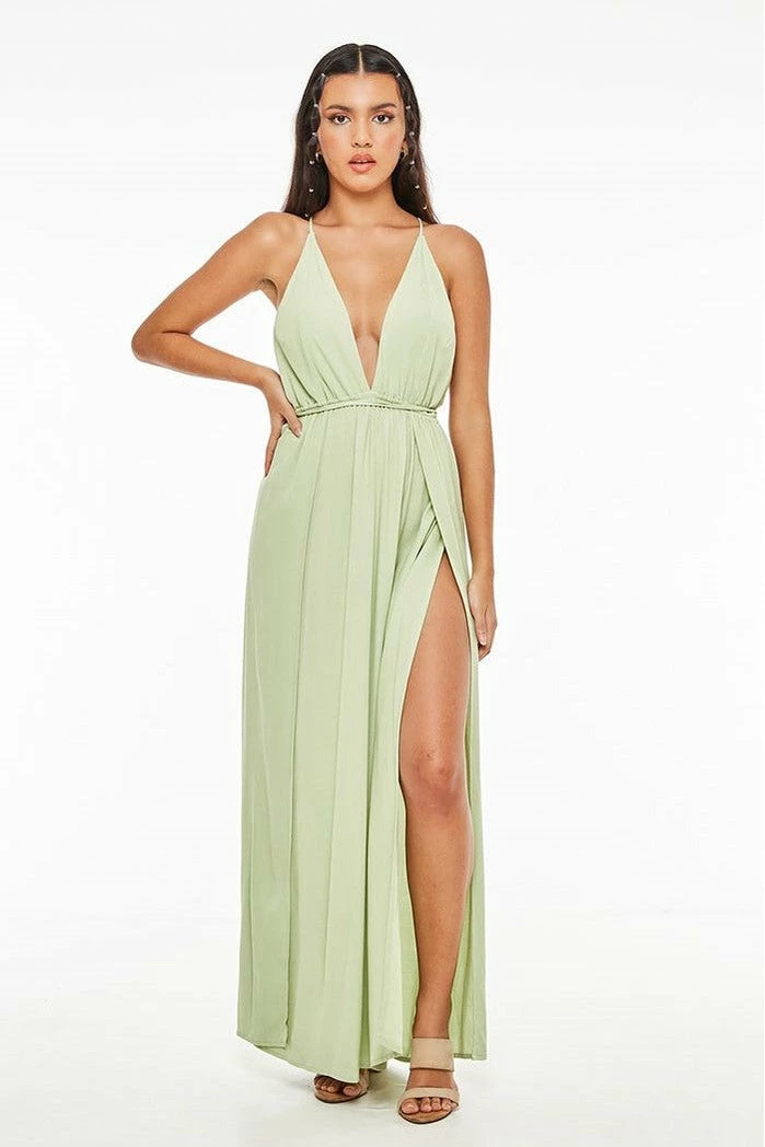 Dresses Indah River Triangle Plunge Wrap Maxi - Grace 3 Dresses Indah River Triangle Plunge Wrap Maxi - Grace