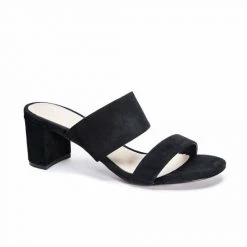 42 Gold Liya Suede Slide Sandal In Black Shoes