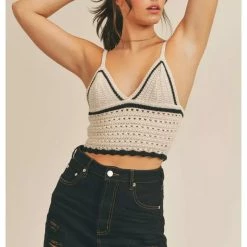Sage The Label Oh Baby Bustier Crochet Top Tops