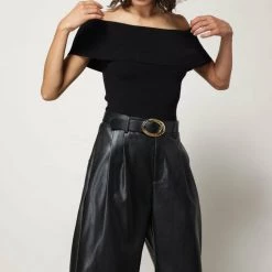 Line + Dot Becca Off The Shoulder Sweater