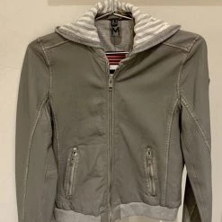 Jackets Mauritius Moxi Hooded Leather Jacket In Grey