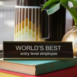 Ten North World's Best Entry Level Employee Name Plate