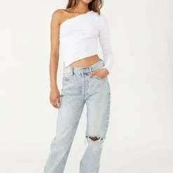 Free People Jasmine One Shoulder Top Tops