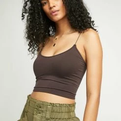 Bras & Bramis Free People Seamless Skinny Strap Crop Cami