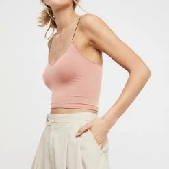 Bras & Bramis Free People Seamless Skinny Strap Crop Cami