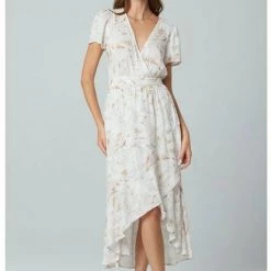 Saltwater Luxe Short Sleeve Wrap Maxi Dress Dresses