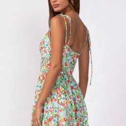 Sky To Moon Tie Strap Dress With Boning