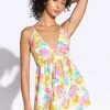 Sky To Moon V-Neck Cross Back Mini Dress