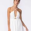 Sky To Moon Eyelet V-Neck Cross Back Dress