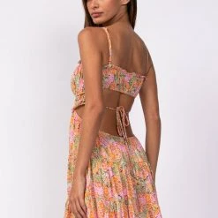 Sky To Moon Tie Open Back Mini Dress