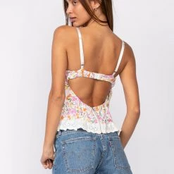 Sky To Moon Eyelet Corset Top