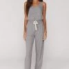 Spiritual Gangster Perfect Lounge Jumpsuit In Heather Grey