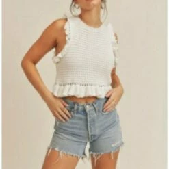 Sadie & Sage Why Do We Sleeveless Sweater