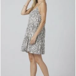 Saltwater Luxe Tank Mini Dress - Fog Cheetah Pop Dresses