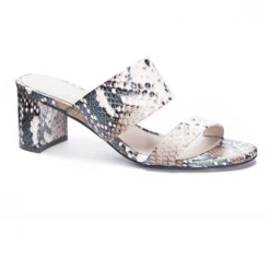 42 Gold Liya Suede Slide Sandal In River Snake