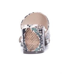 42 Gold Liya Suede Slide Sandal In River Snake