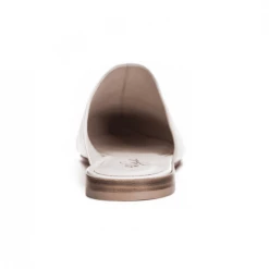 42 Gold Castle Leather Mule - Ecru Leather Shoes