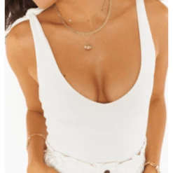 Tops Show Me Your Mumu Kylo Bodysuit - Bone