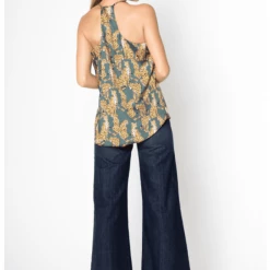 Tops Lavender Brown Leopard Cami