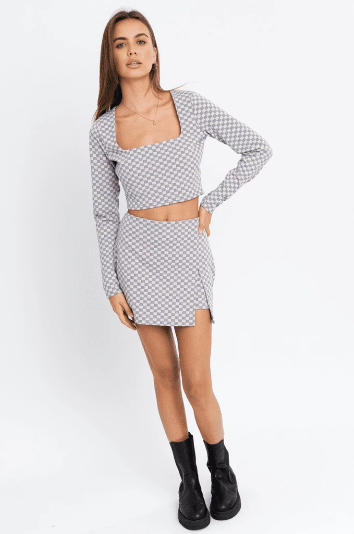 Le Lis Check Skort - BROWN Bottoms 3 Le Lis Check Skort - BROWN Bottoms