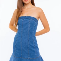 Le Lis Stretch Denim Mini Dress