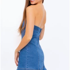 Le Lis Stretch Denim Mini Dress