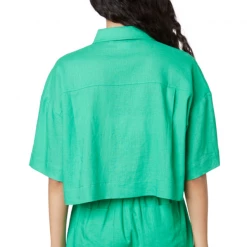 NIA Cropped Boxy Shirt Tops