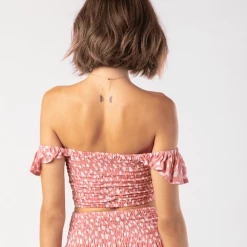 Tiare Hawaii Hollie Crop Top - Pebble Rose Tops 7 Tiare Hawaii Hollie Crop Top - Pebble Rose Tops