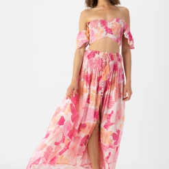 Tiare Hawaii Dakota Maxi Skirt - Waimea Coral Bottoms