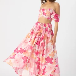 Tiare Hawaii Dakota Maxi Skirt - Waimea Coral Bottoms