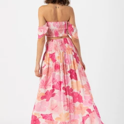 Tiare Hawaii Dakota Maxi Skirt - Waimea Coral Bottoms