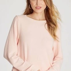Wildfox Basics Baggy Beach Jumper - Pink Salt