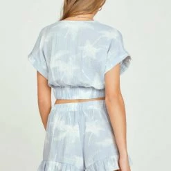 Vintage Havana Gauze Twist Front Top Tops