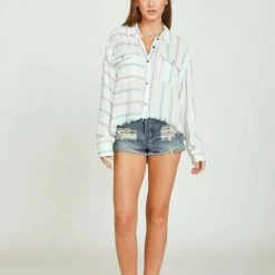 Vintage Havana Amore Contrast Striped Shirt Tops