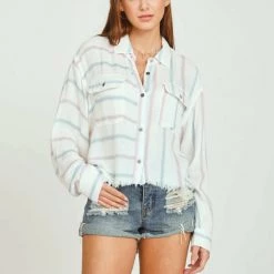 Vintage Havana Amore Contrast Striped Shirt Tops