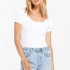 Tops Z Supply Hazel Scoop Rib Tee