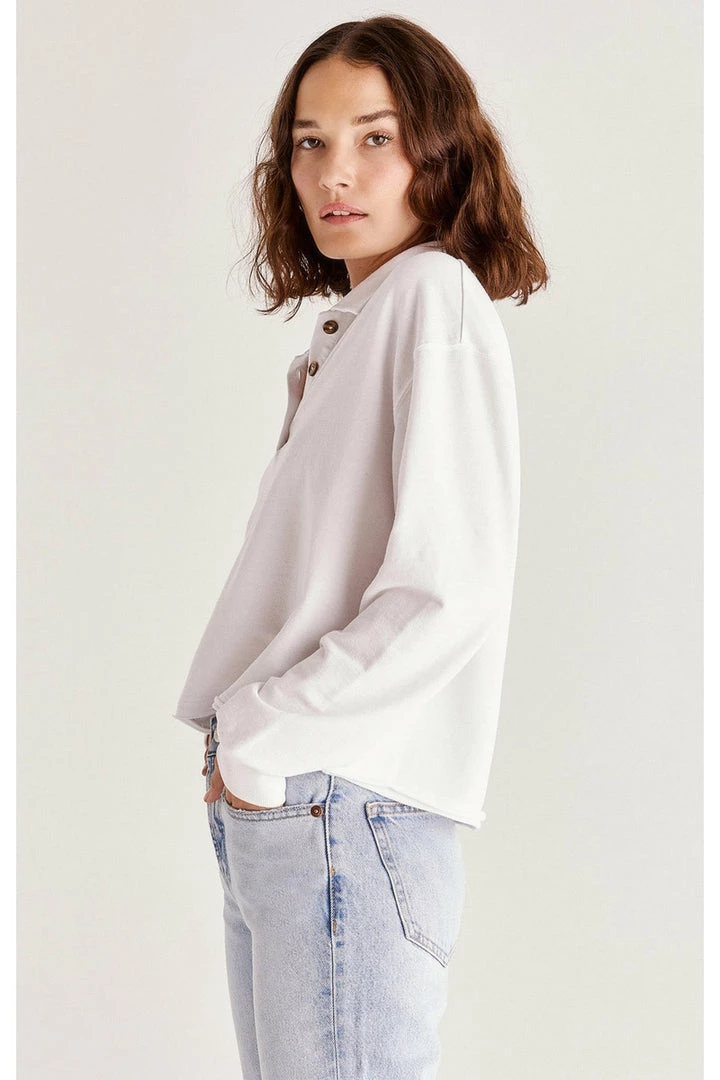 Tops Z Supply Charlie Polo Sweatshirt 5 Tops Z Supply Charlie Polo Sweatshirt