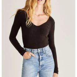 Z Supply Sonya Brushed Rib Top Tops