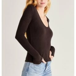 Z Supply Sonya Brushed Rib Top Tops