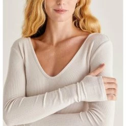 Z Supply Sonya Brushed Rib Top Tops