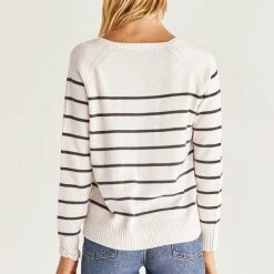 Z Supply Andi Stripe Henley Sweater